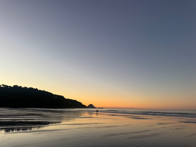 Sunrise over the coast of Aotearoa New Zealand